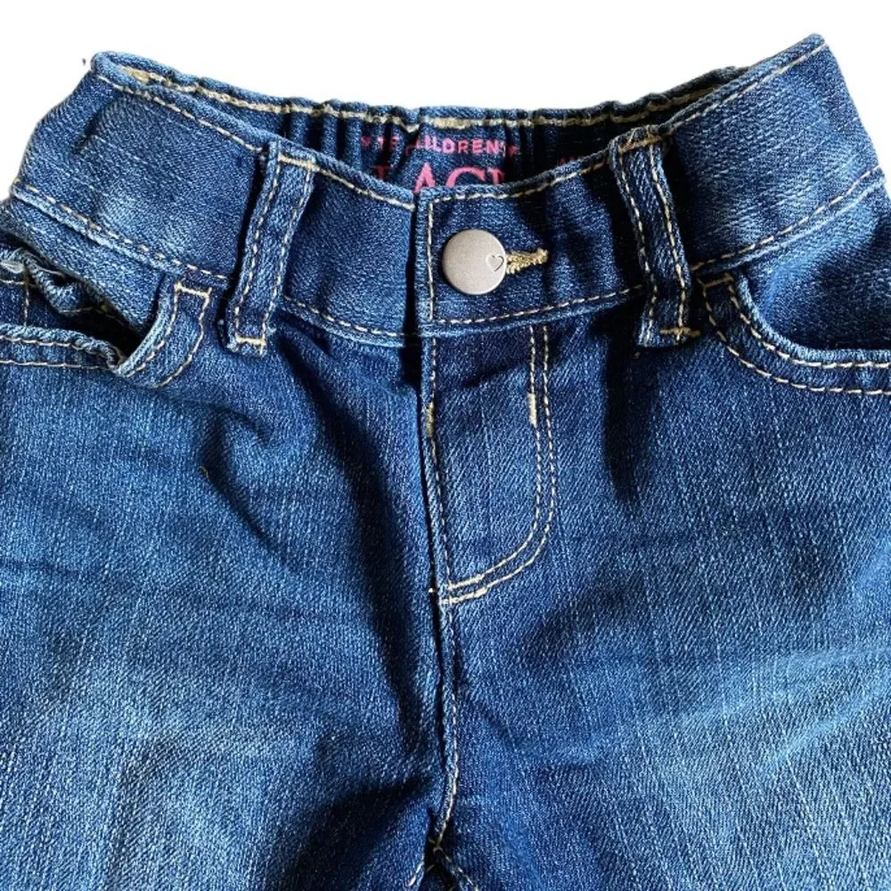 The Children's Place Toddler Girls Denim Shortie Shorts Size 12-18 M Mid Wash